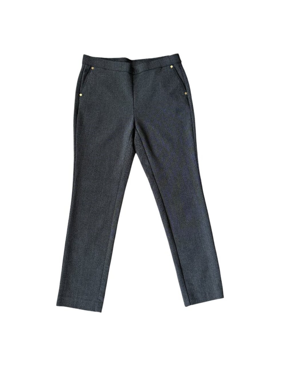 Anne Klein women's gray pull on stretchy dress pant with pockets
